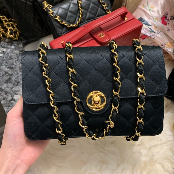 CHANEL Handbags - SOLD❌Vintage Chanel satin CC logo mini bag
